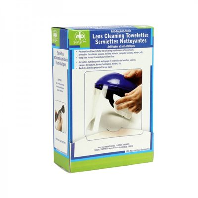 Cleaning wipes for glasses