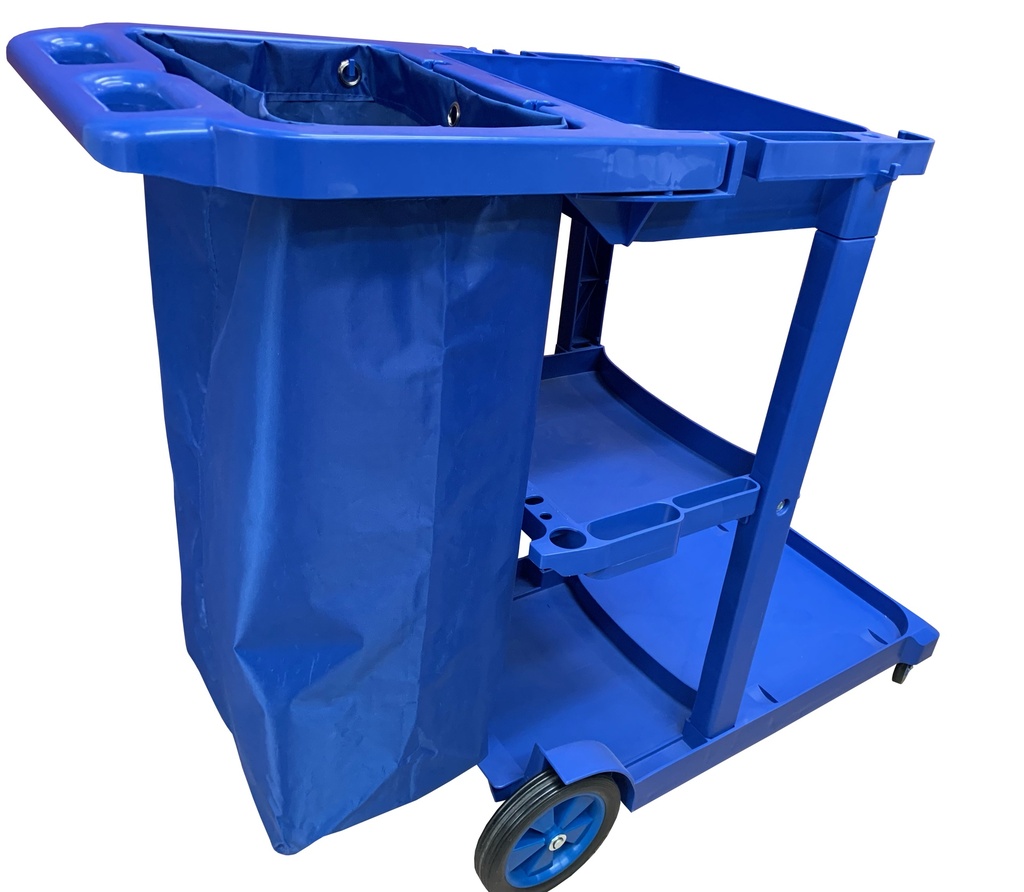 Blue cleaning cart
