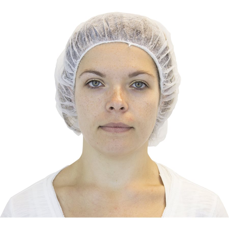 White puffy hair net