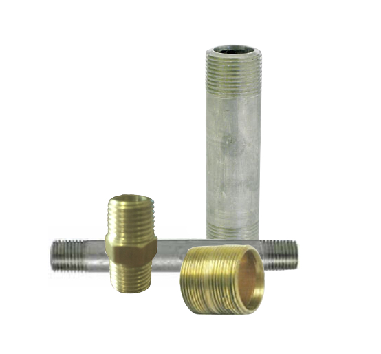 [AB122A-4] Nipple (1/2", Brass, Close)