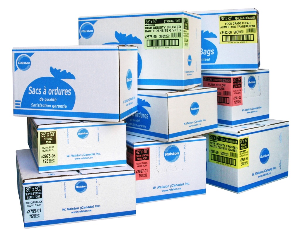 [7227682-2022RN] Series 2700 Garbage bags - recycled (20x22, Regular, Black)