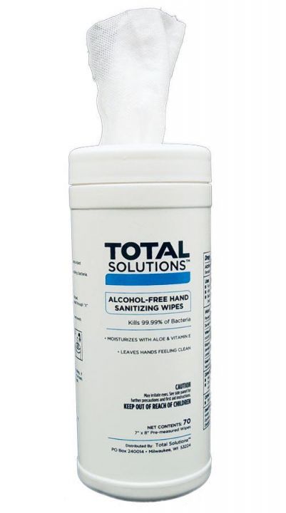 Alcohol-free disinfectant wipes