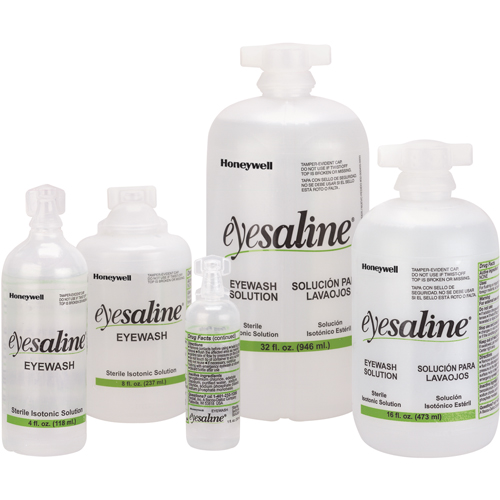 Saline solution bottle for ocular shower 