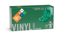 [472643-XL] Gants jetables vinyl vert sans poudre