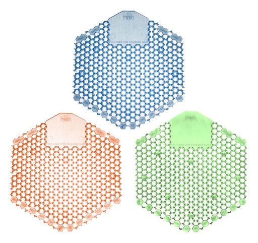 Wave 3D urinal deodorant screen