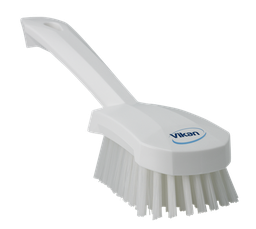 Brosse à récurer avec manche court, soies fermes