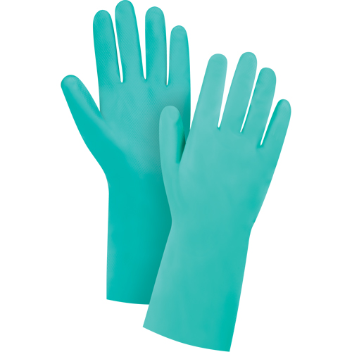 13" nitrile green gloves