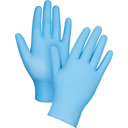 Powder free blue nitril disposable gloves