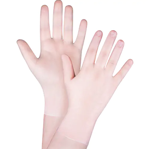 Powder free clear vinyl disposable gloves